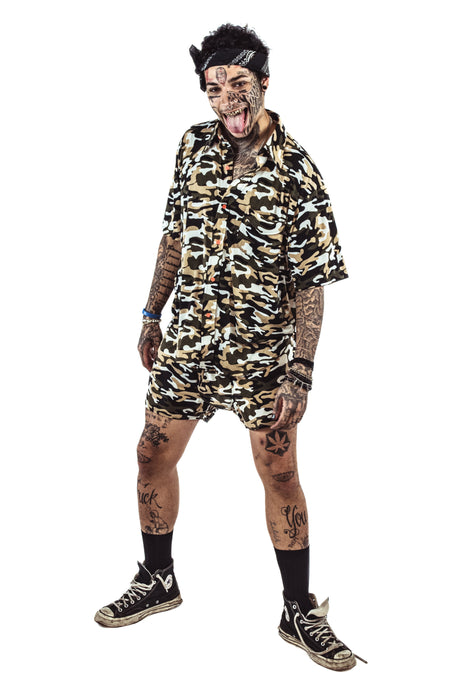Oversized Cotton Boxer Briefs - Camo