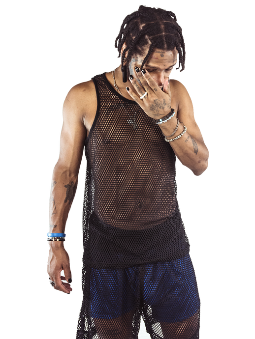 Mesh Tank-Top - Black